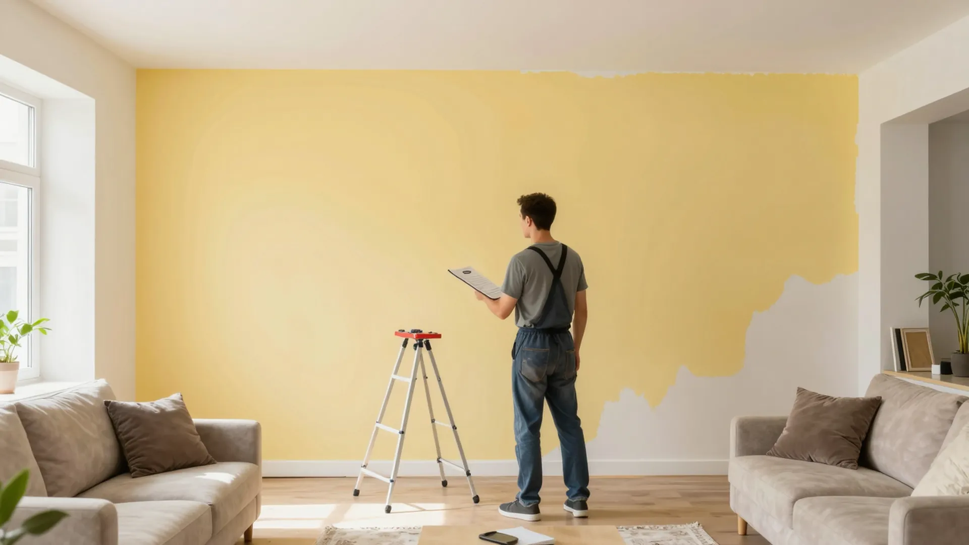 Pintura de interiores y exteriores en casa